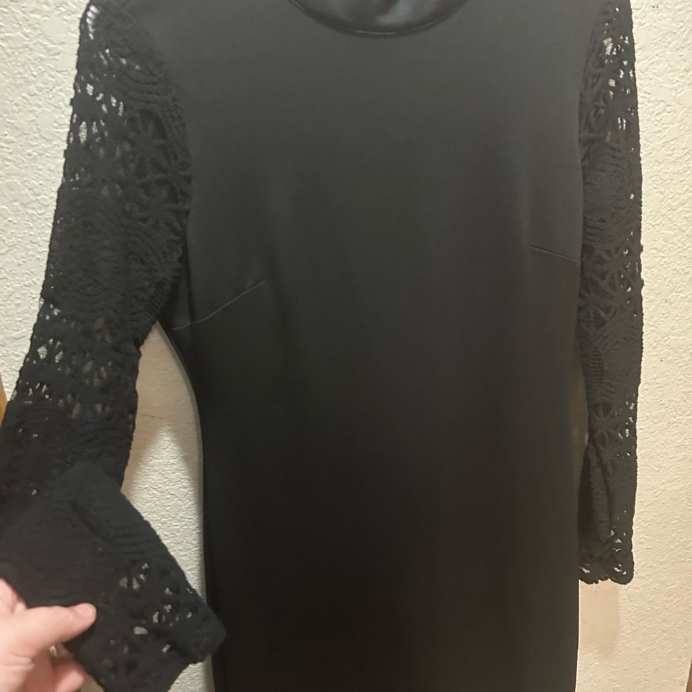 Lulu's Black Long Sleeve Lace Dress